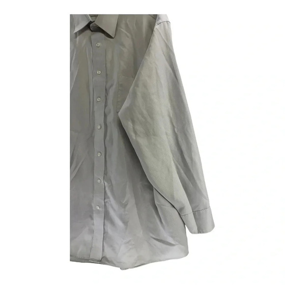 Stafford Wrinkle Free Men’s Button Down Off White Size 34-35 - Picture 8 of 13